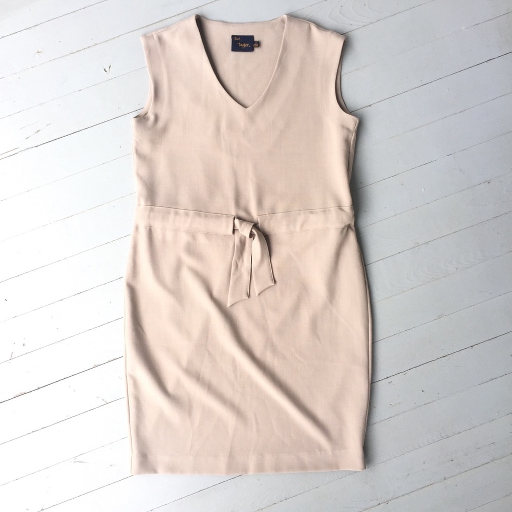 Just... Taylor Tan Dress with Sash | Size 6